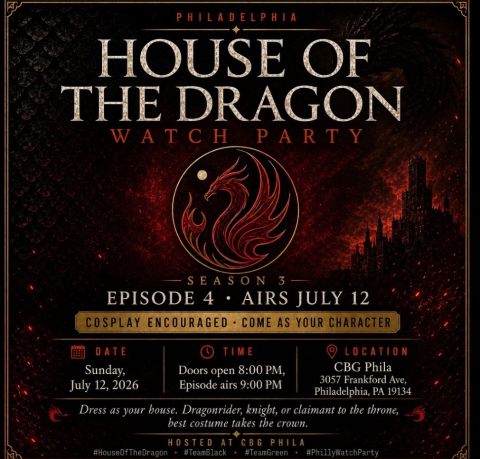 House of the Dragons Watch Party - Sunday, July 12 at 8:00 PM in Richmond, Philadelphia