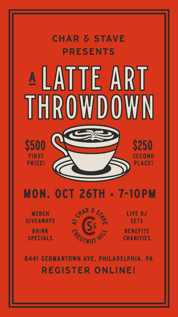 Latte Art Throwdown - Monday, October 26 at 7:00 PM, Philadelphia