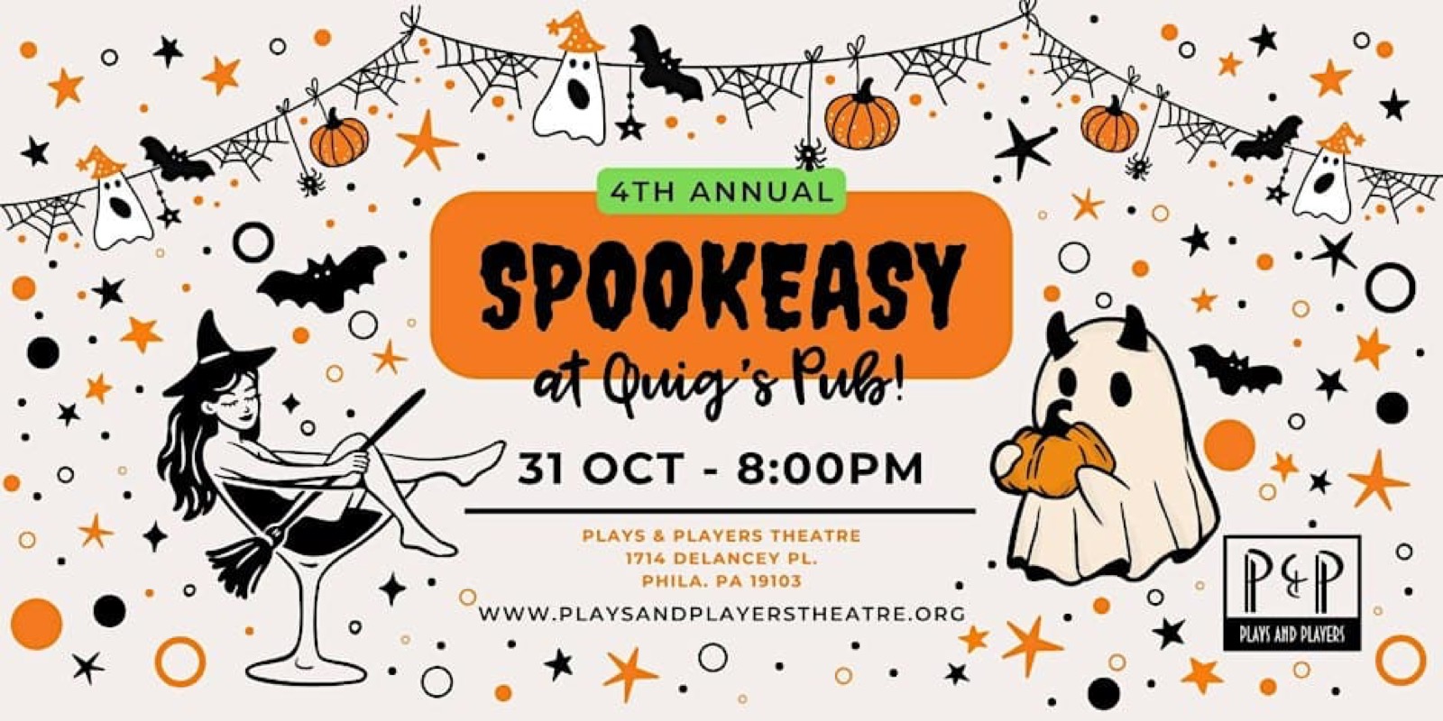 Spookeasy at Quig's Pub - Saturday, October 31 at 8:00 PM in Rittenhouse, Philadelphia