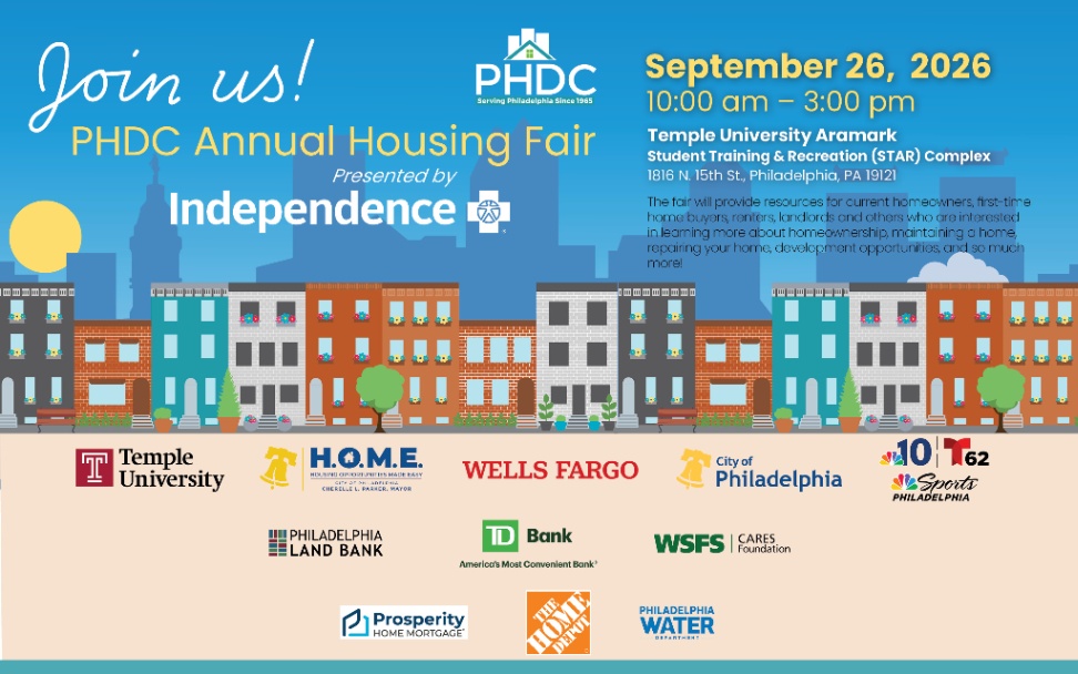 PHDC Annual Housing Fair Presented by Independence Blue Cross - Saturday, September 26 at 10:00 AM in North Central, Philadelphia