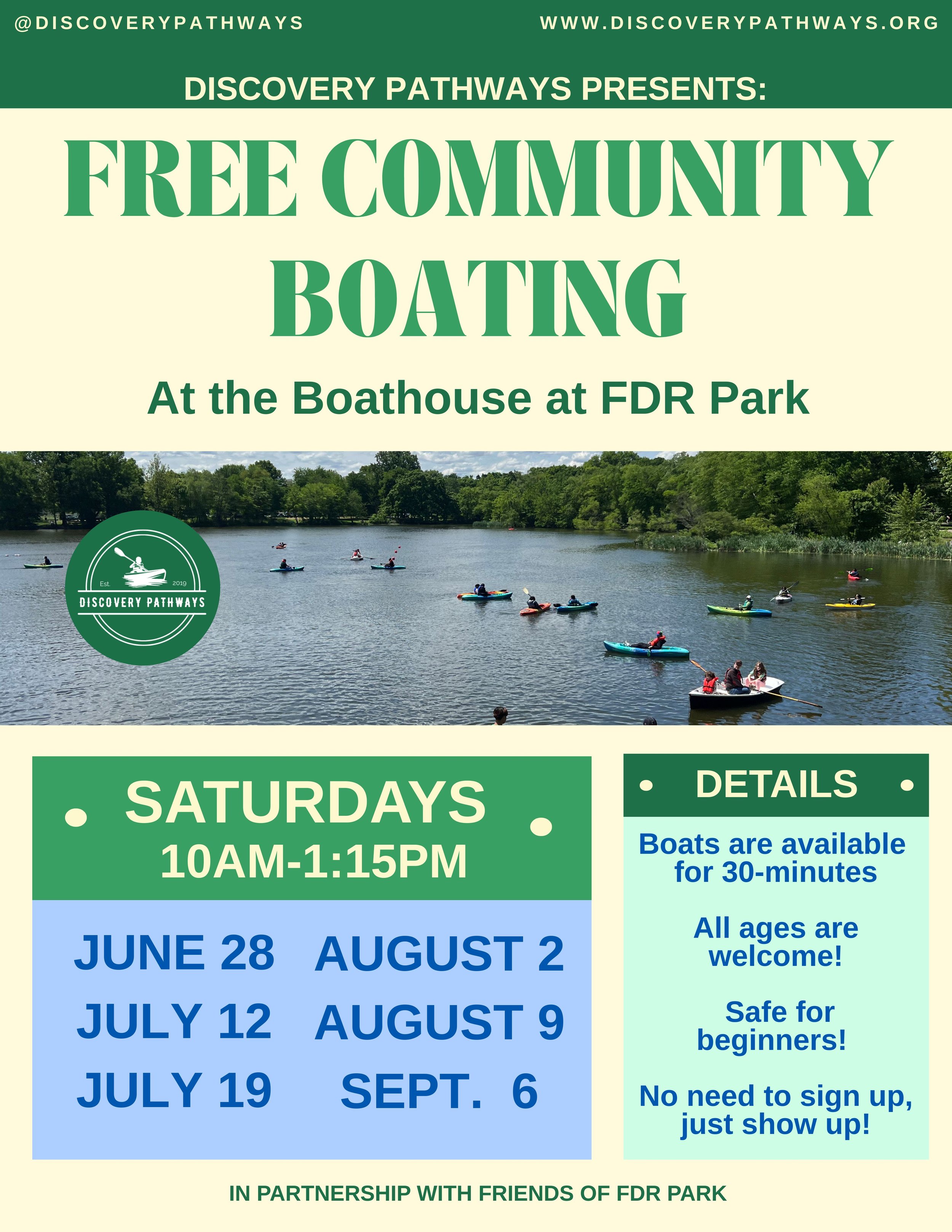 Free Community Boating in FDR Park