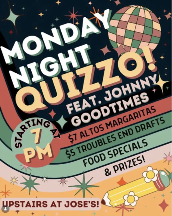 Monday Night Quizzo at Jose Pistola's