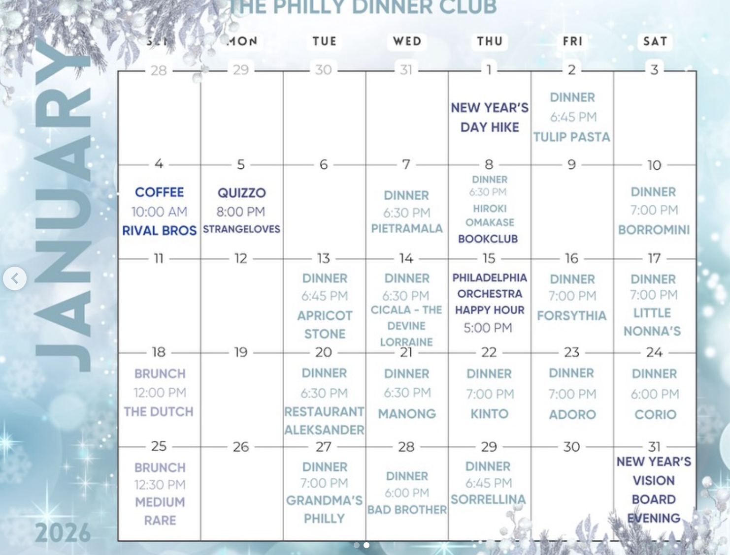 Dinner with Philly Dinner Club