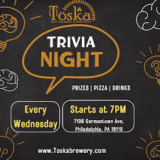 Trivia Night at Toska Restaurant & Brewery