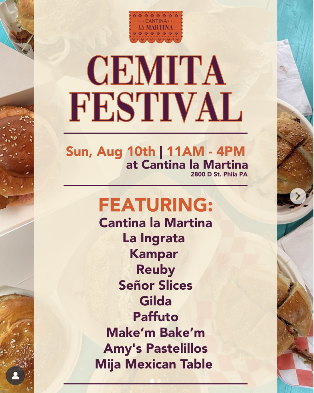 Cemita Festival at Cantina La Martina